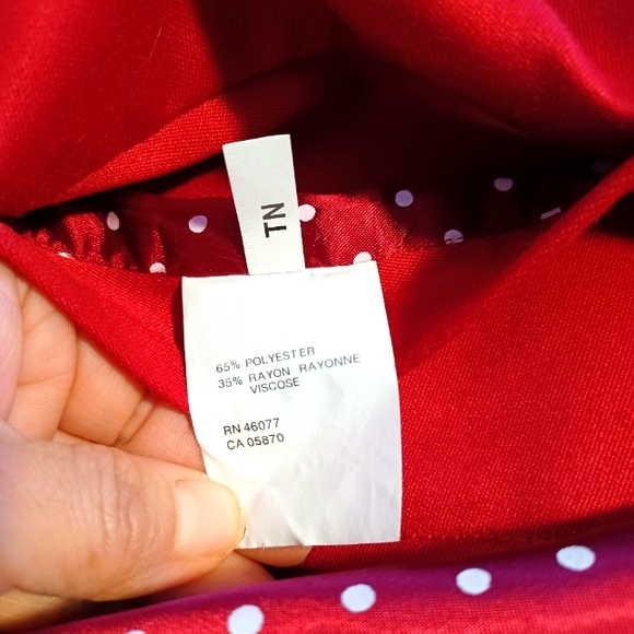 NWOT Esprit Reversible Passion Red & Wine Polka-dot Vest Small - Picture 11 of 11